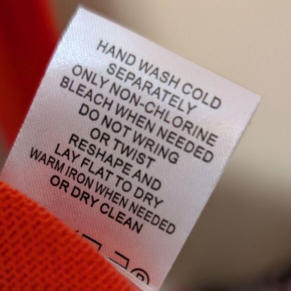 Jude Connally 100% Pima Cotton cardigan women's large orange open front pockets - Picture 8 of 10